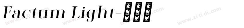 Factum Light字体转换